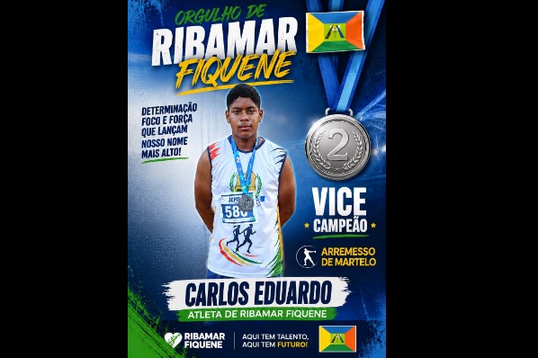 CARLOS EDUARDO, VICE CAMPEÃO ESTADUAL NOS JEM's