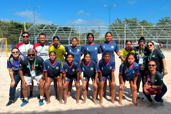 BEACH SOCCER INFANTO FEMENINO ESTÁ NA FINAL DOS JEM's